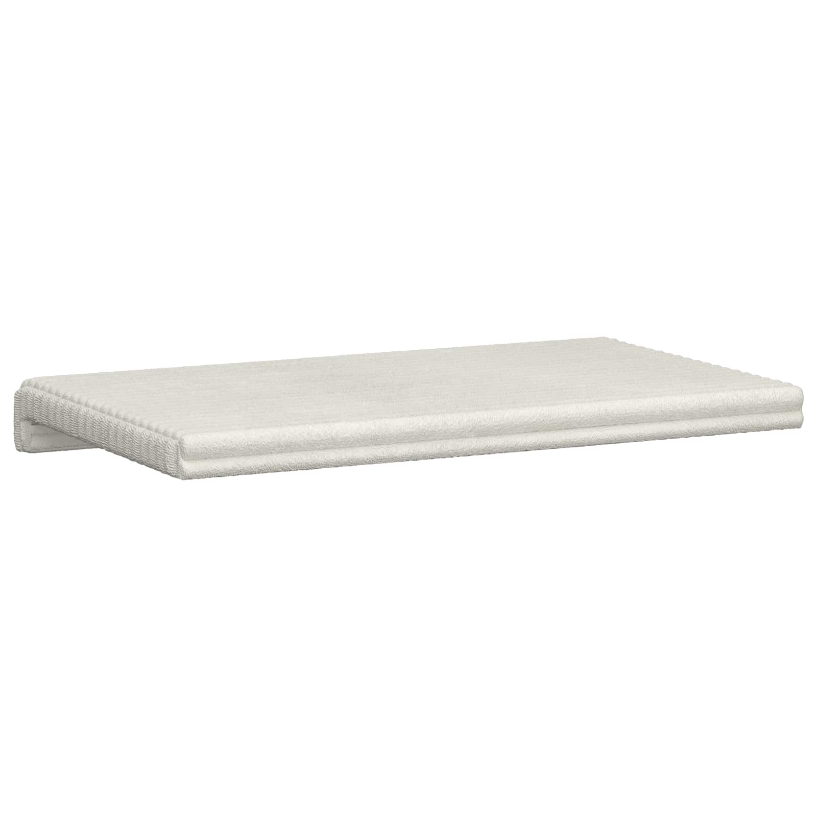 Bankkussen Pluche Corduroy Crèmekleurig Diepte 35 cm