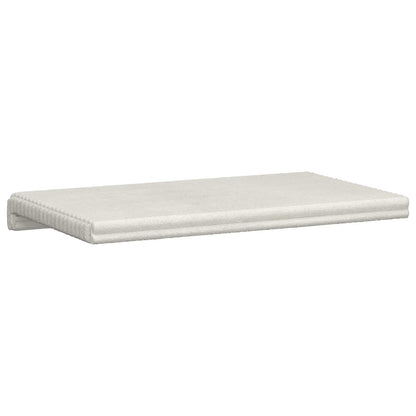 Bankkussen Pluche Corduroy Crèmekleurig Diepte 35 cm