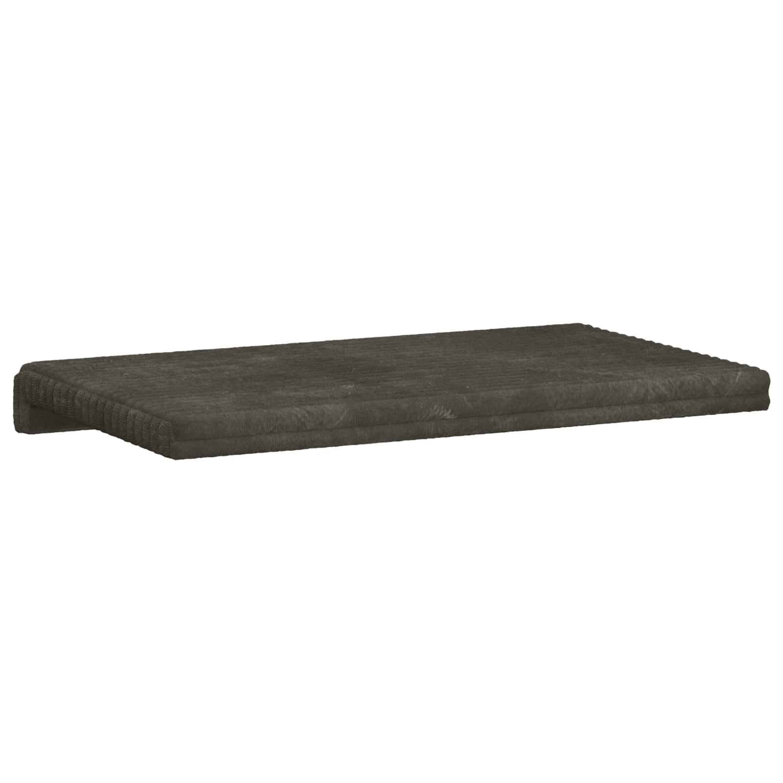Bankkussen Pluche Corduroy Antraciet Diepte 35 cm