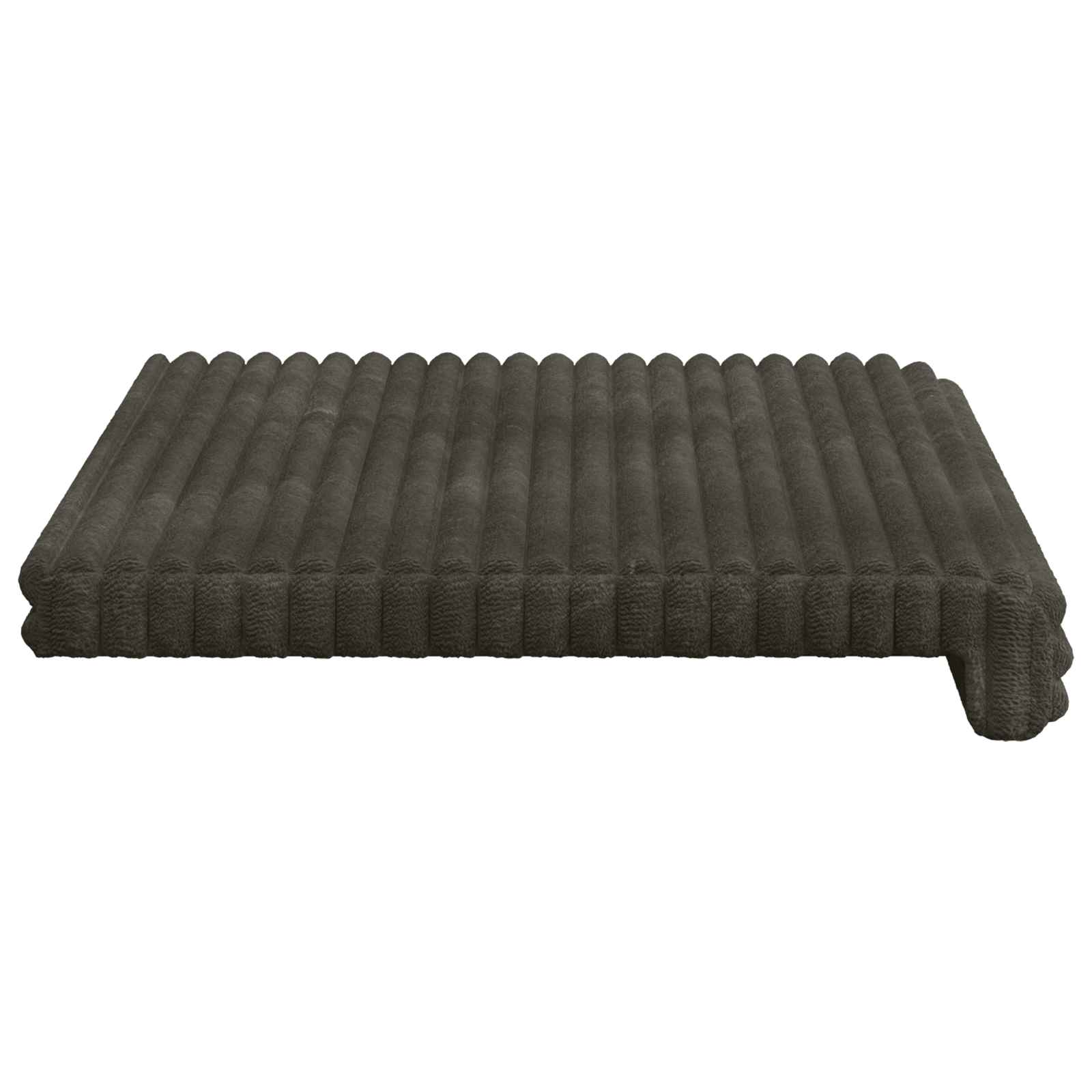 Bankkussen Pluche Corduroy Antraciet Diepte 35 cm