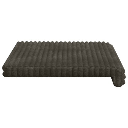 Bankkussen Pluche Corduroy Antraciet Diepte 35 cm