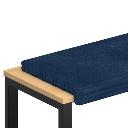Bankkussen Pluche Corduroy Marineblauw Diepte 35 cm