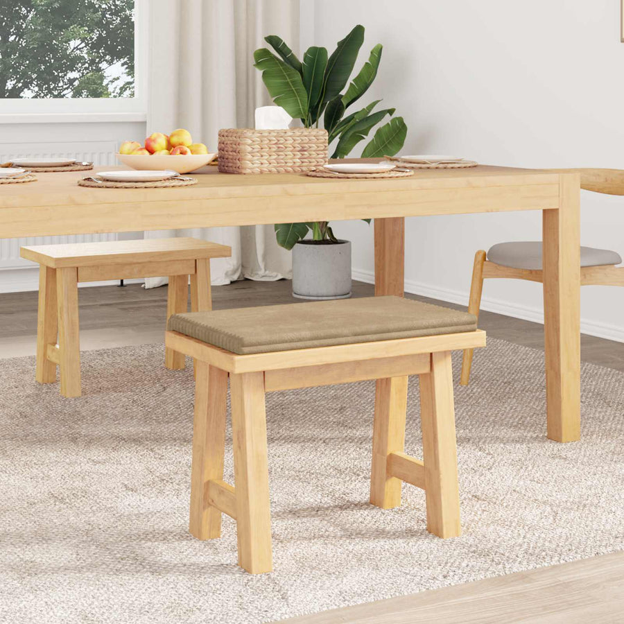 Bankkussen Pluche Corduroy Taupe Diepte 35 cm
