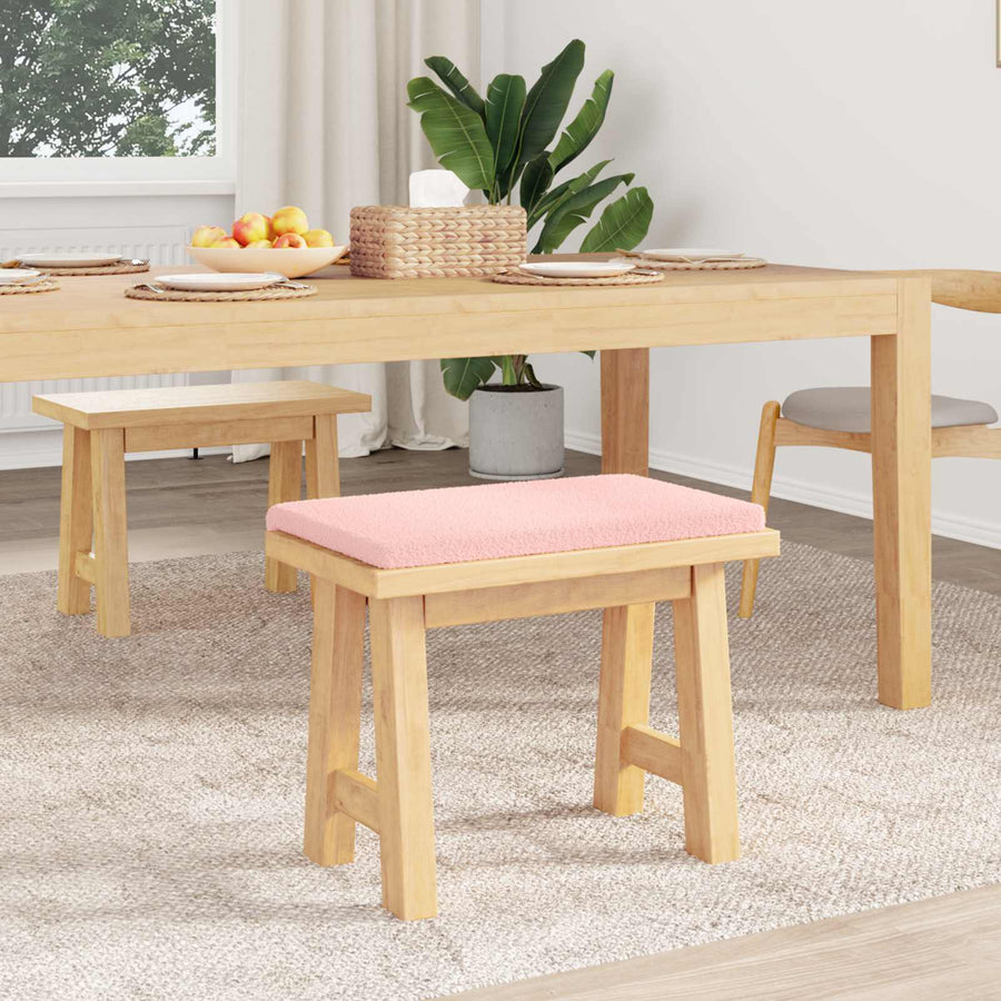Bankkussen Sherpa Stof Roze Diepte 35 cm