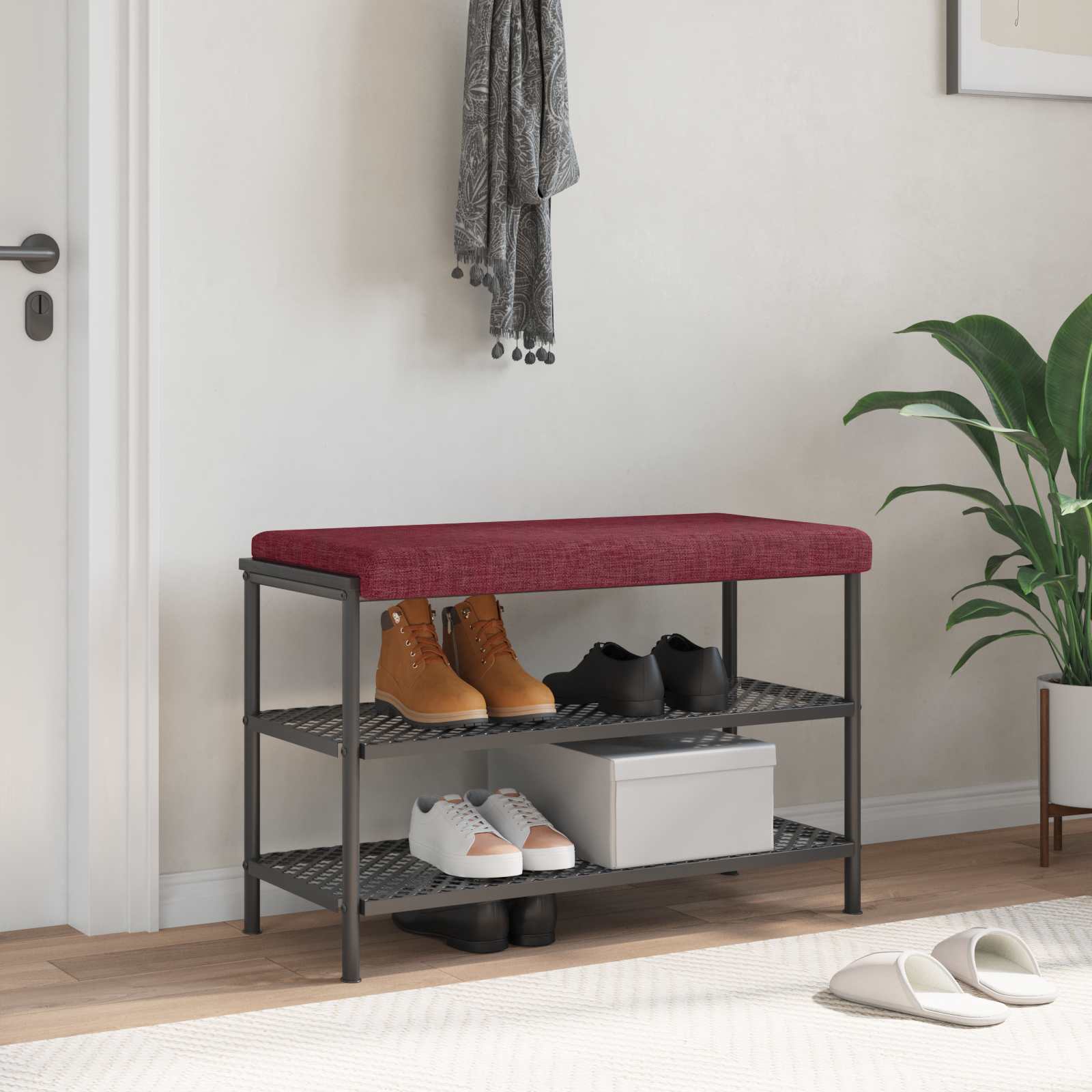 Bankkussen Stof Wijnrood Diepte 35 cm