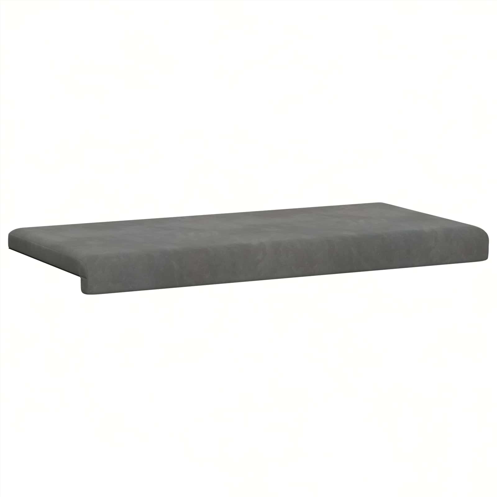 Bankkussen fluweel Donkergrijs Diepte 35 cm