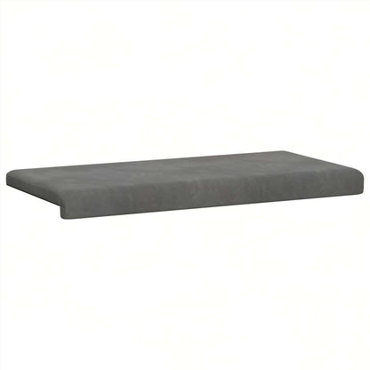 Bankkussen fluweel Donkergrijs Diepte 35 cm