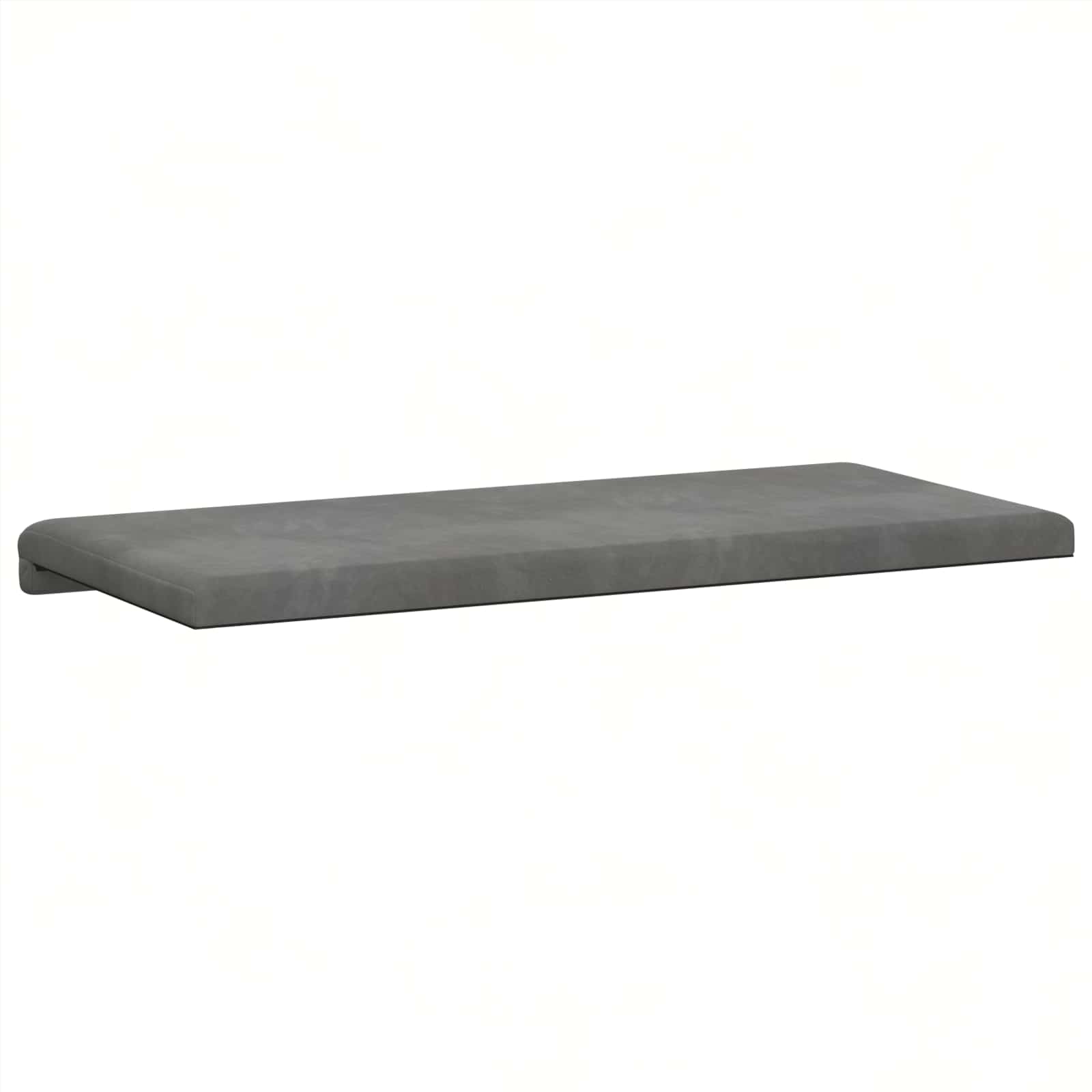 Bankkussen fluweel Donkergrijs Diepte 35 cm