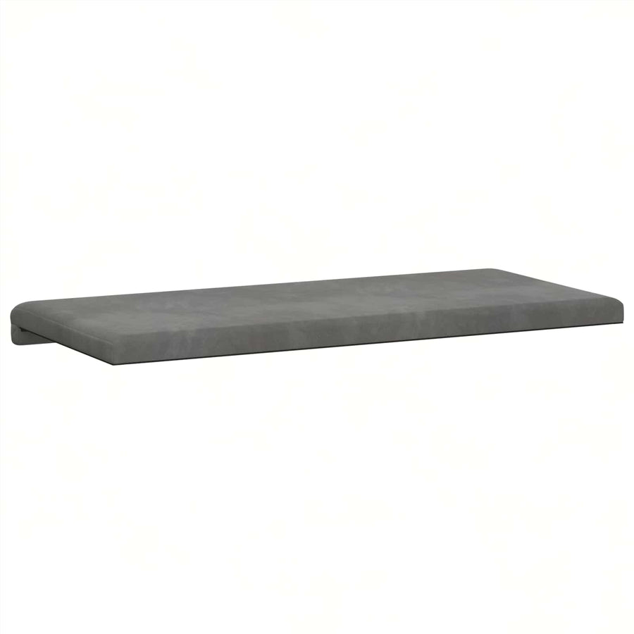 Bankkussen fluweel Donkergrijs Diepte 35 cm
