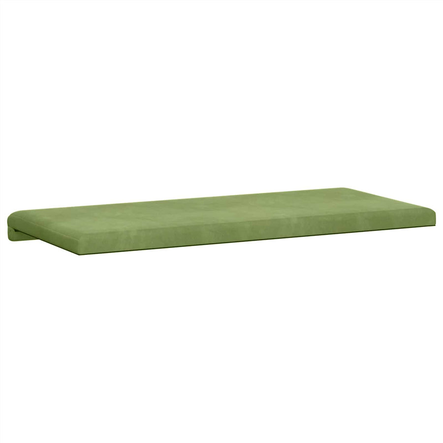 Bankkussen fluweel Lichtgroen Diepte 35 cm