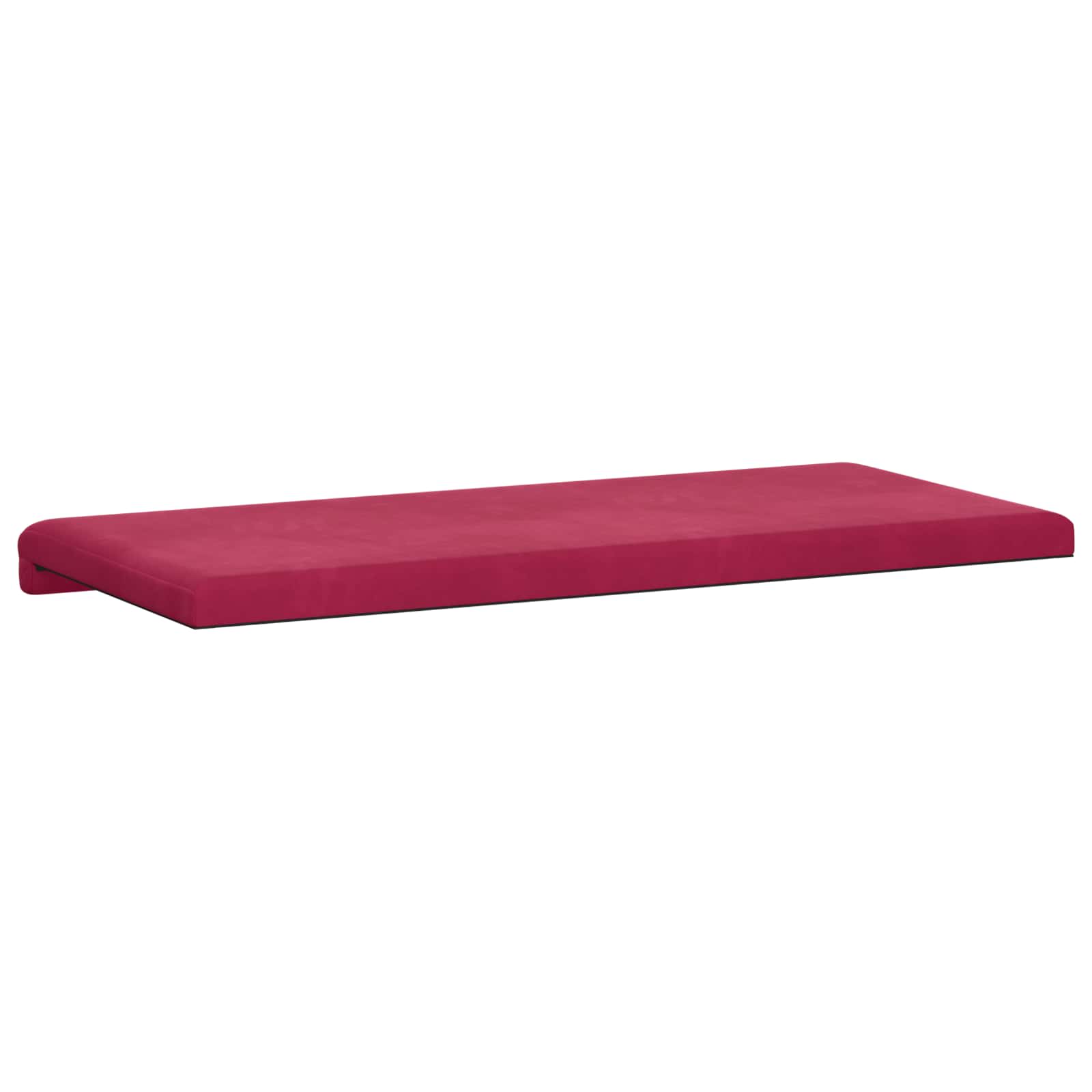 Bankkussen fluweel Wijnrood Diepte 35 cm