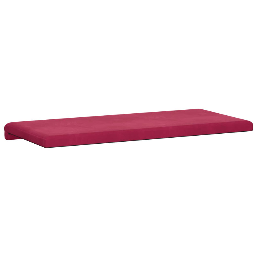 Bankkussen fluweel Wijnrood Diepte 35 cm