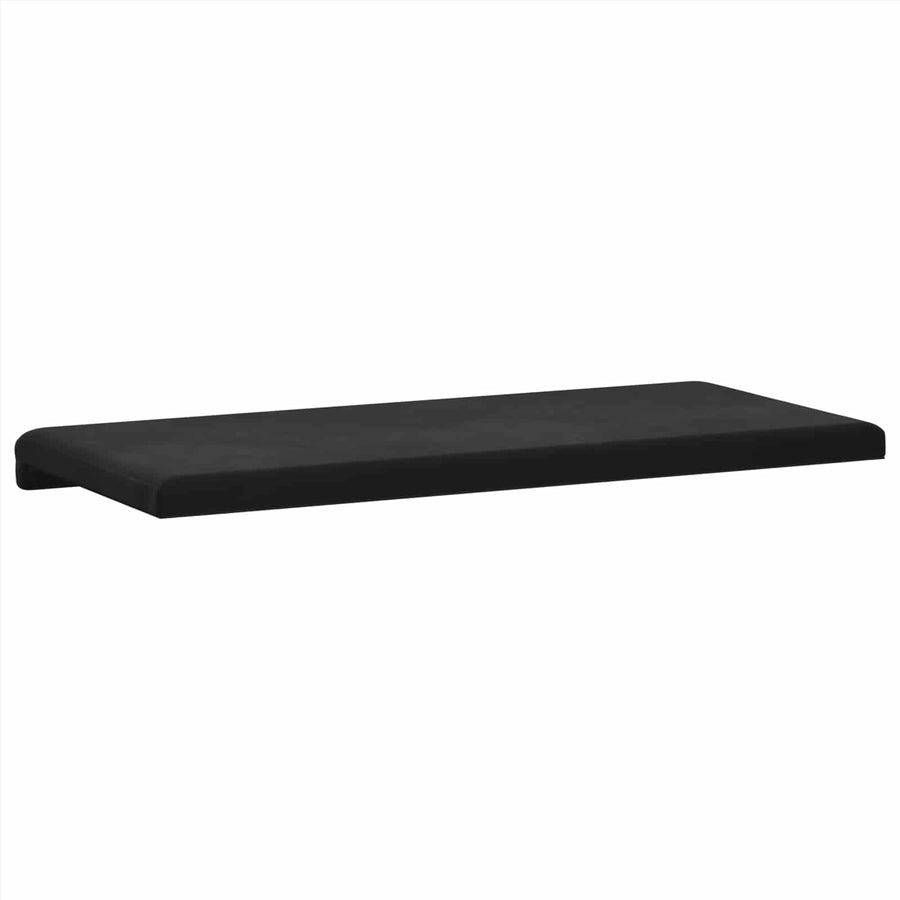 Bankkussen fluweel Zwart Diepte 35 cm