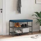 Bankkussen fluweel Blauw Diepte 35 cm
