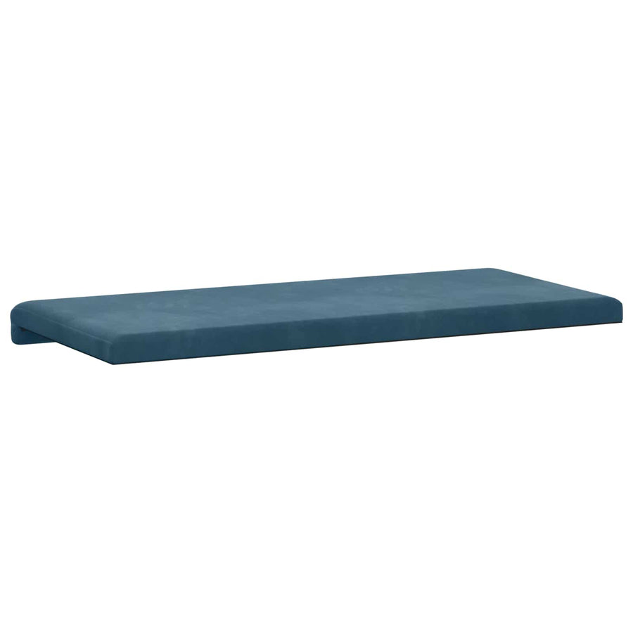 Bankkussen fluweel Blauw Diepte 35 cm