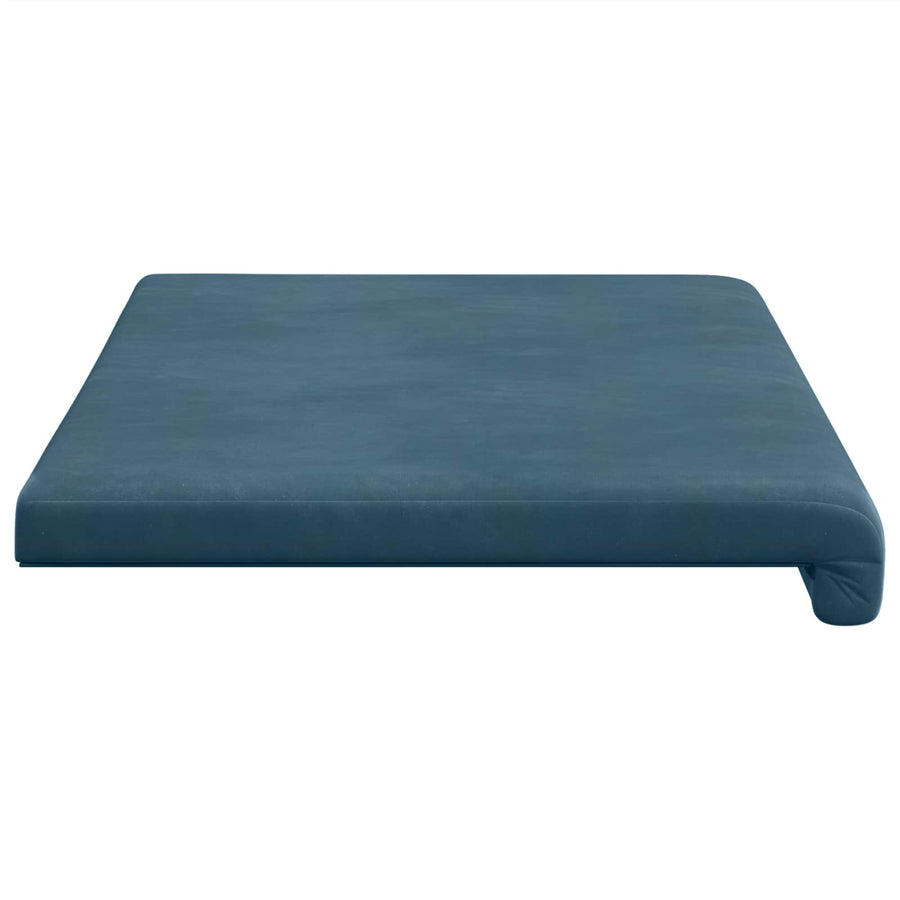 Bankkussen fluweel Blauw Diepte 35 cm