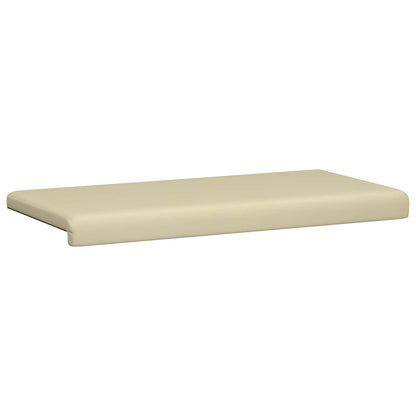 Bankkussen Kunstleer Crèmekleurig Diepte 35 cm