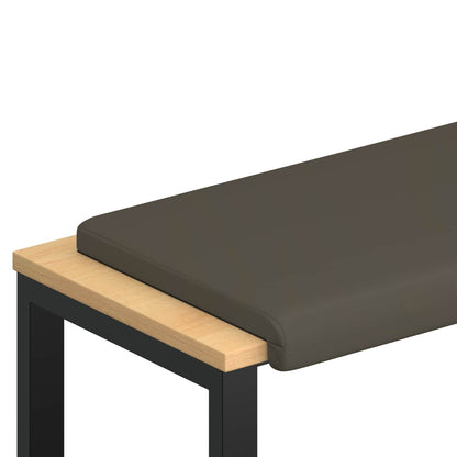 Bankkussen Kunstleer Grijs Diepte 35 cm