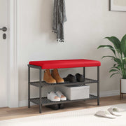 Bankkussen kunstleer rood 35 cm diepte
