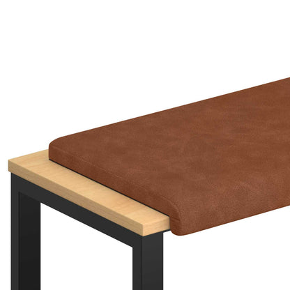 Bankkussen Kunstleer Bruin Diepte 35 cm