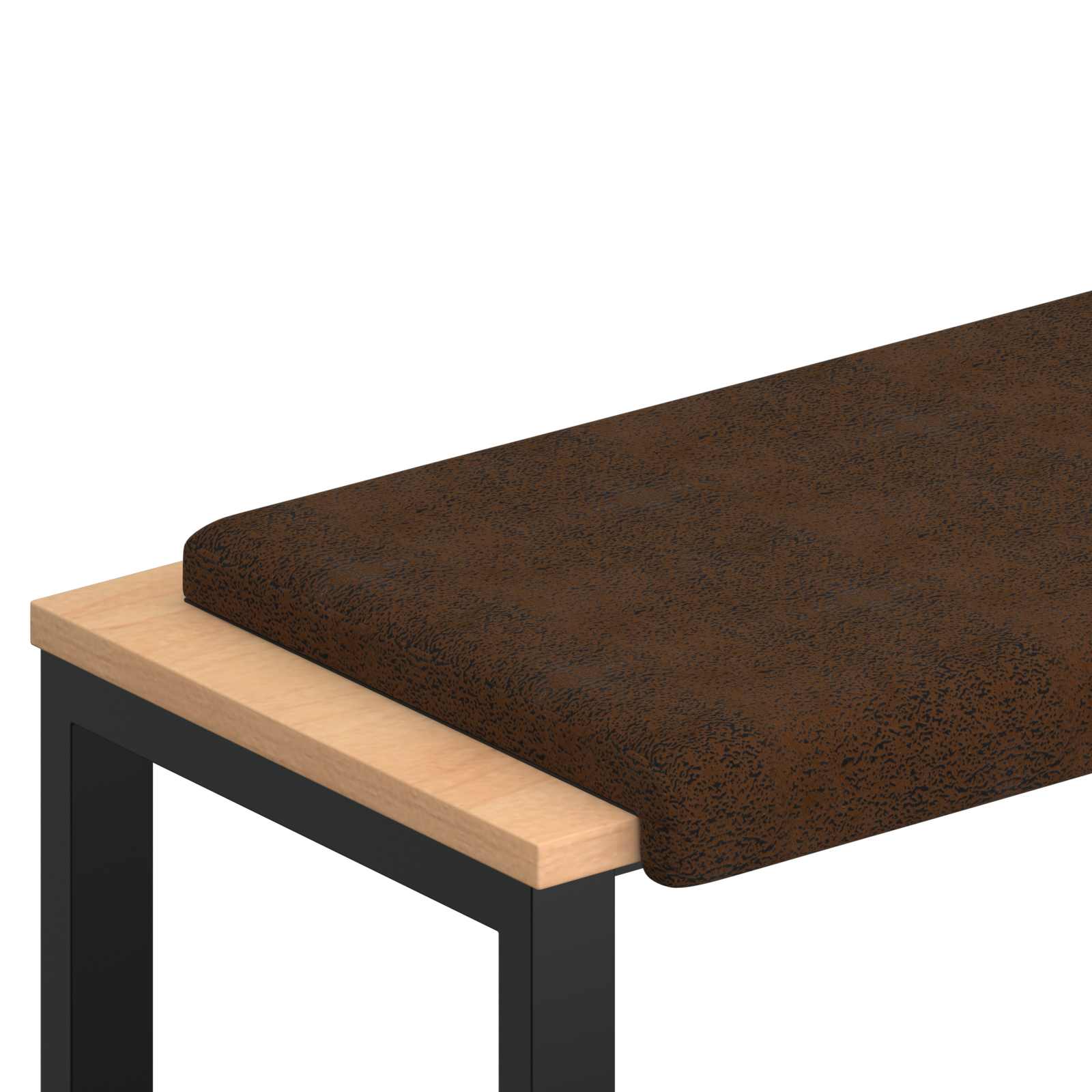 Bankkussen Faux Suède Stof Bruin Diepte 35 cm