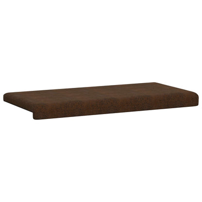 Bankkussen Faux Suède Stof Bruin Diepte 35 cm