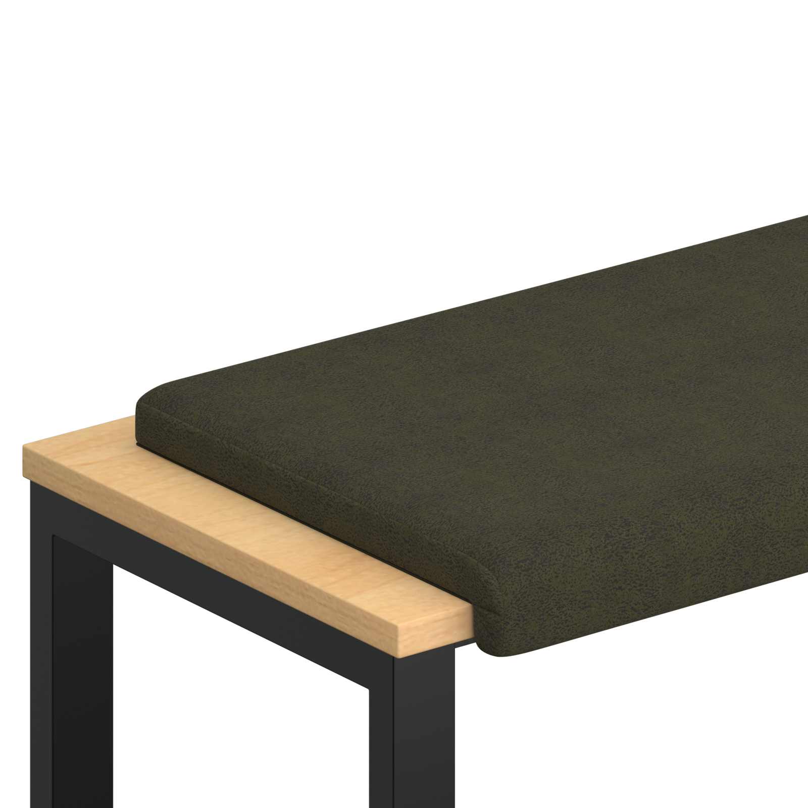 Bankkussen Faux Suède Stof Legergroen Diepte 35 cm