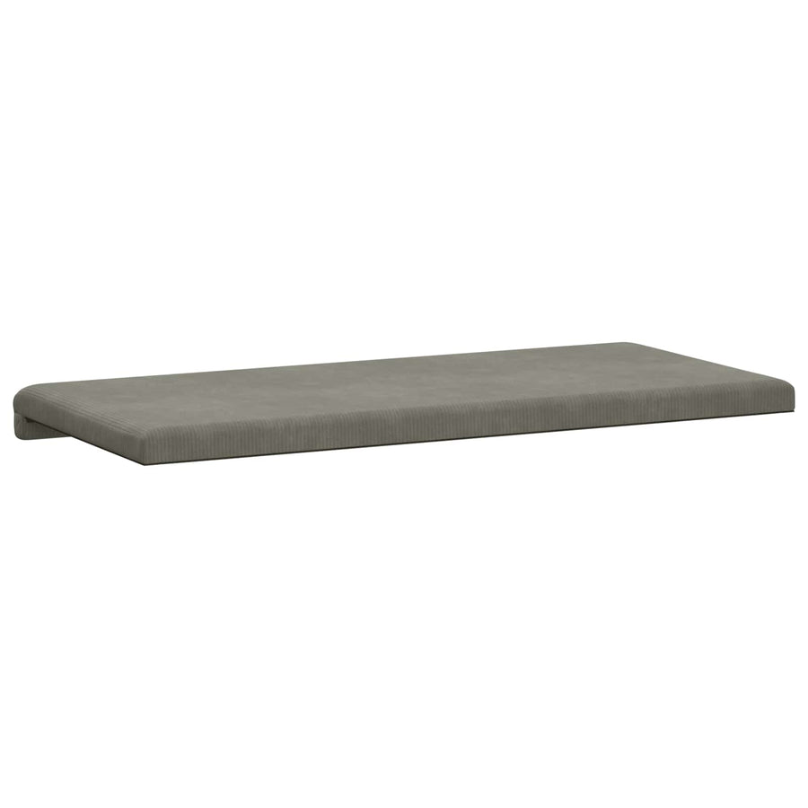 Bankkussen corduroy Lichtgrijs Diepte 35 cm
