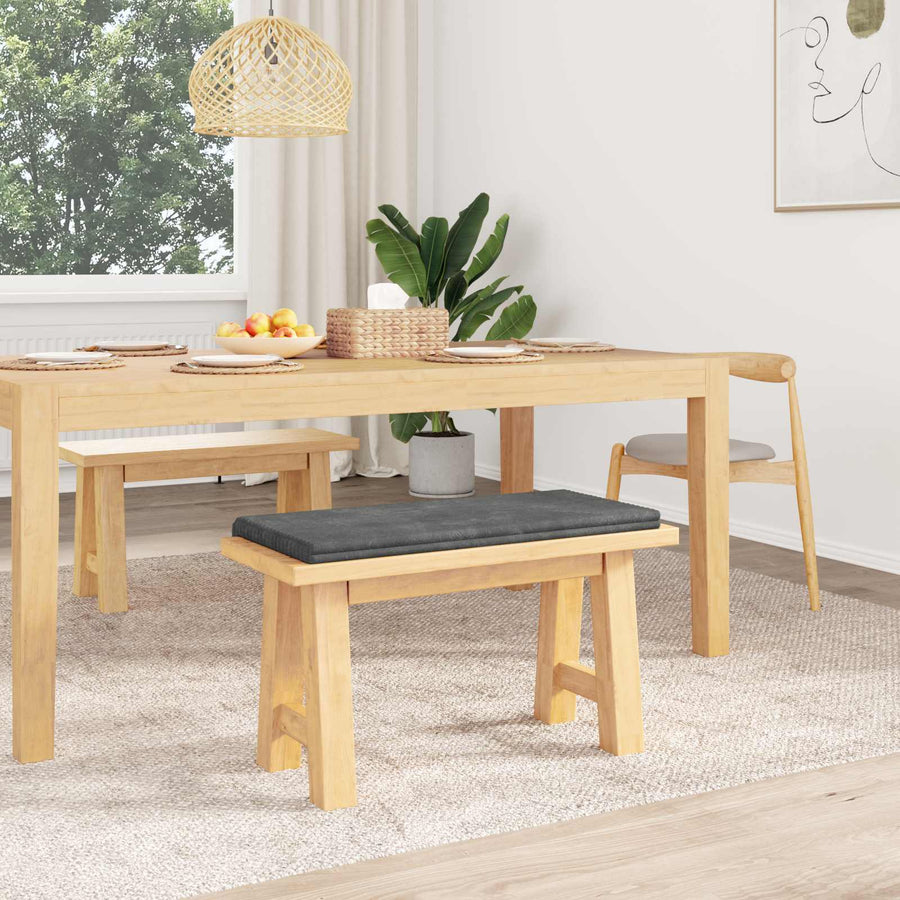 Bankkussen Pluche Corduroy Lichtgrijs Diepte 35 cm