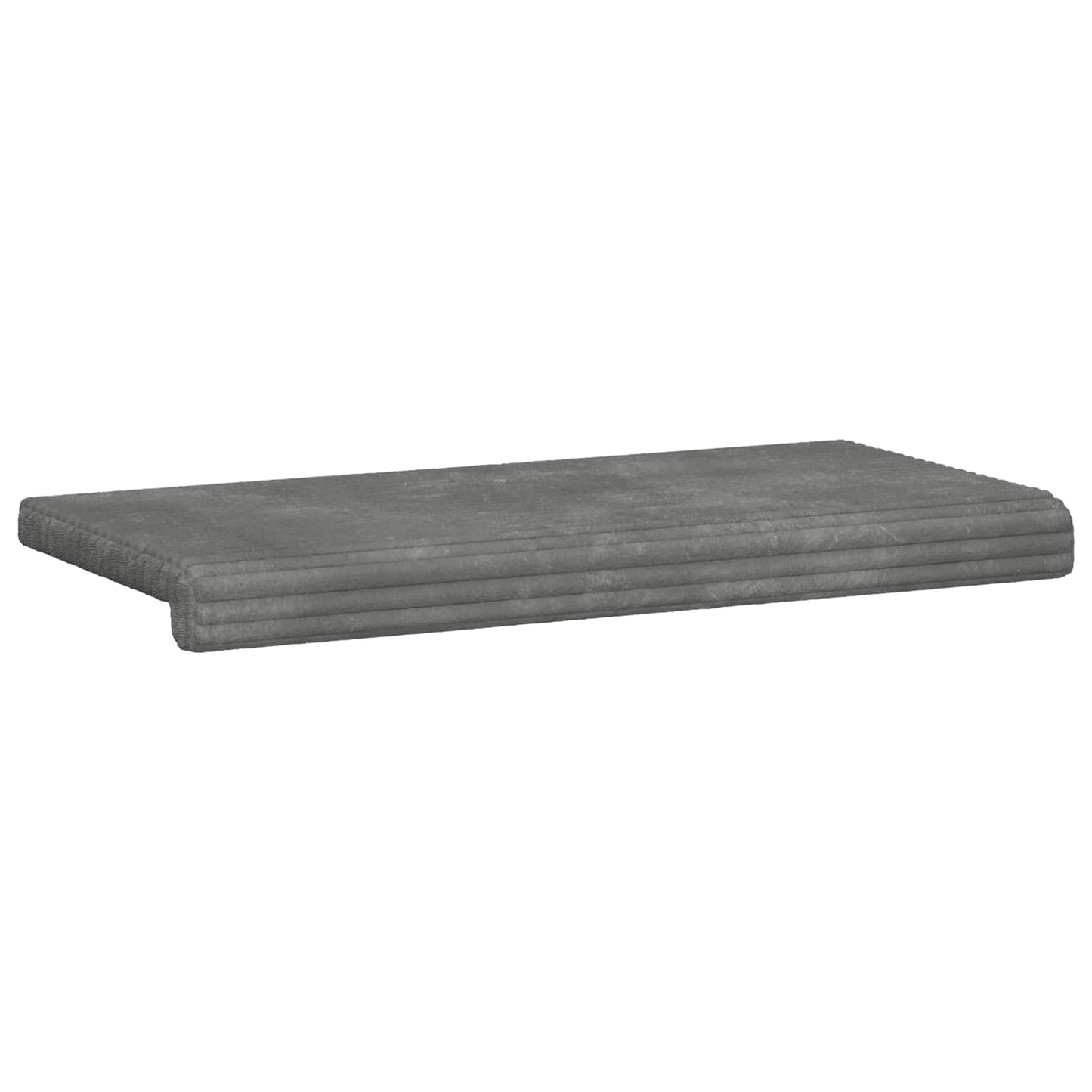 Bankkussen Pluche Corduroy Lichtgrijs Diepte 35 cm