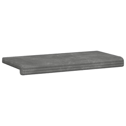 Bankkussen Pluche Corduroy Lichtgrijs Diepte 35 cm