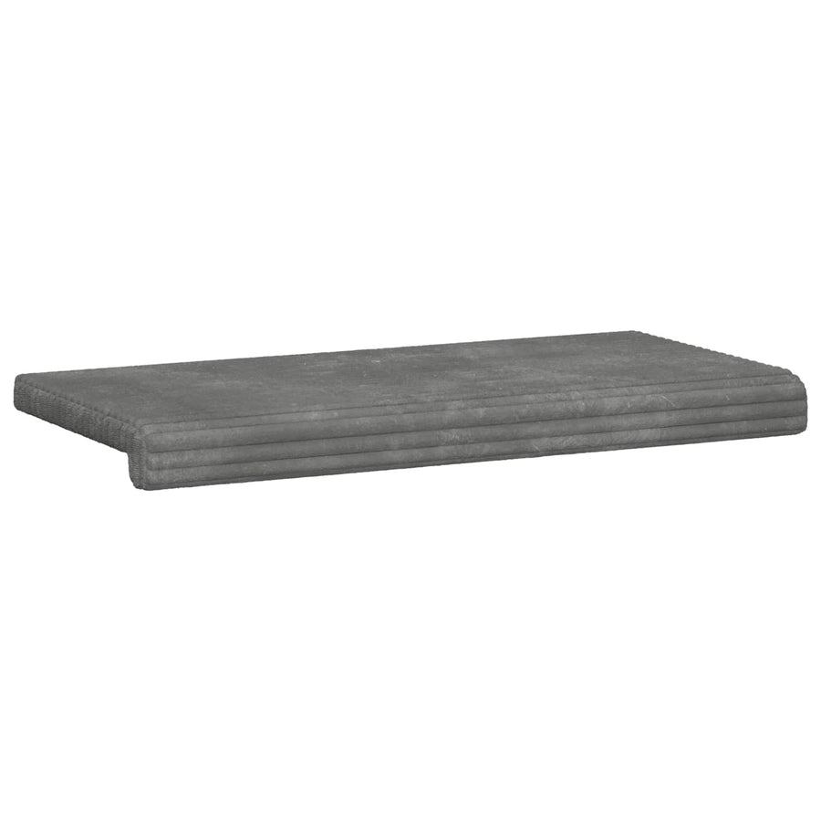 Bankkussen Pluche Corduroy Lichtgrijs Diepte 35 cm