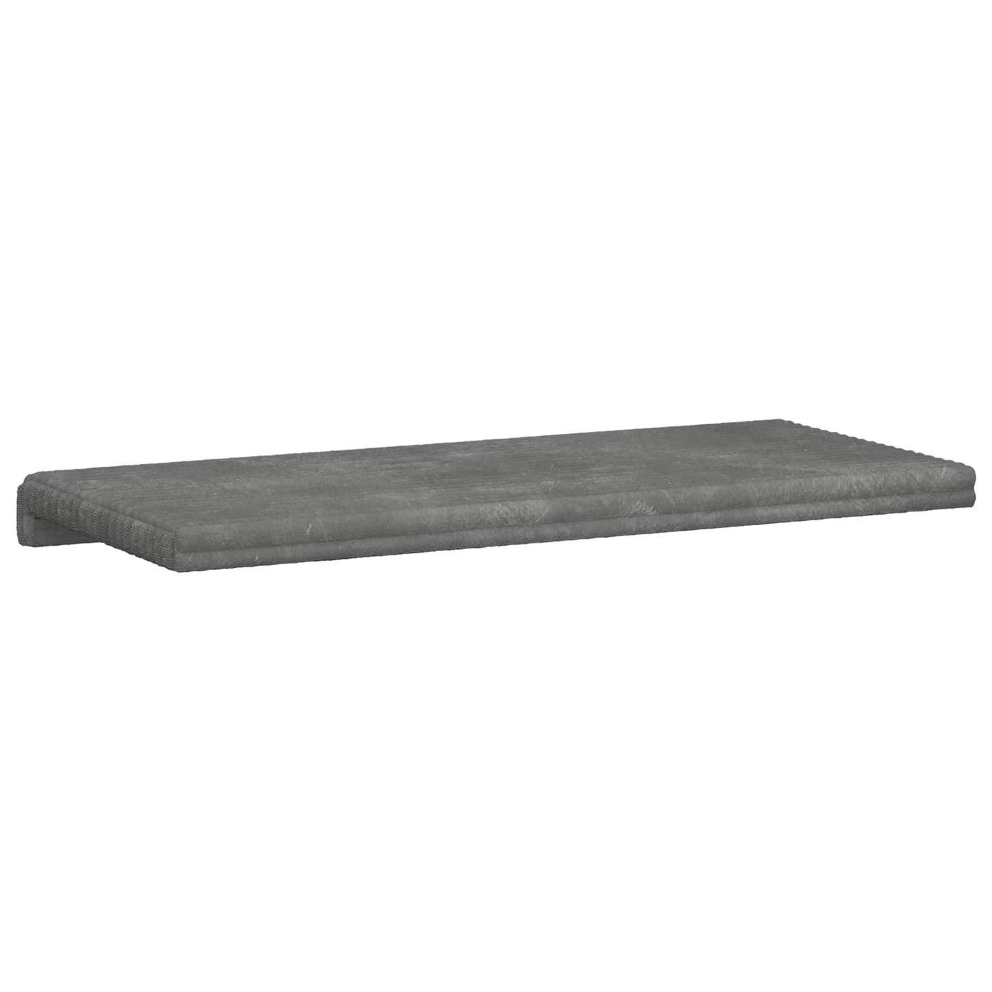Bankkussen Pluche Corduroy Lichtgrijs Diepte 35 cm