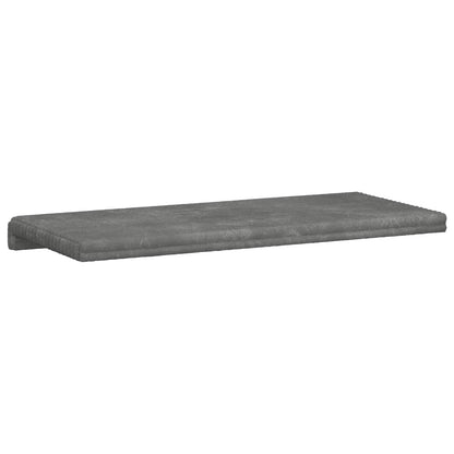Bankkussen Pluche Corduroy Lichtgrijs Diepte 35 cm