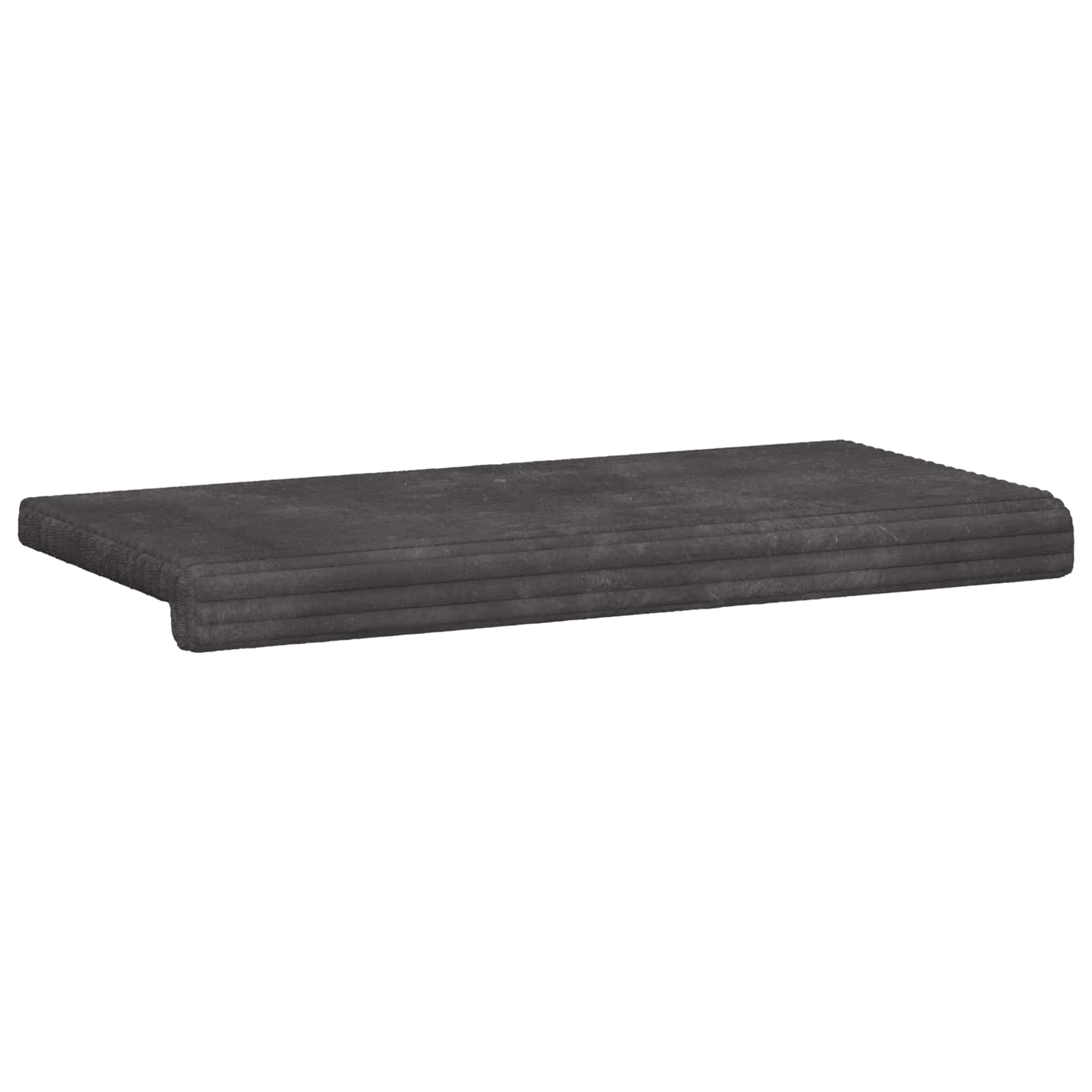 Bankkussen Pluche Corduroy Donkergrijs Diepte 35 cm