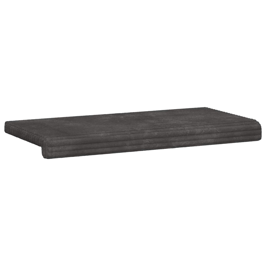 Bankkussen Pluche Corduroy Donkergrijs Diepte 35 cm
