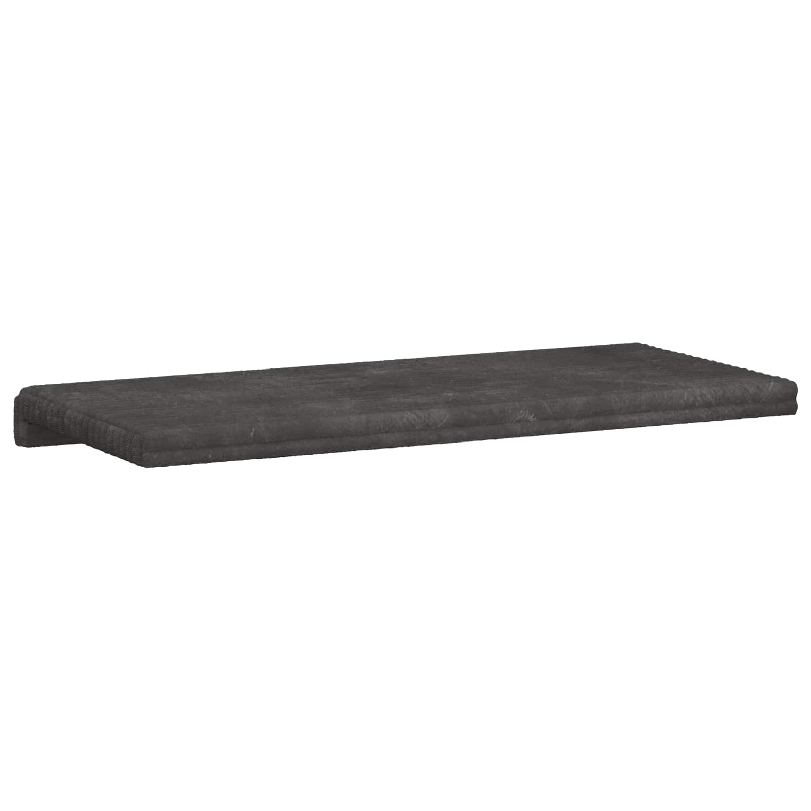 Bankkussen Pluche Corduroy Donkergrijs Diepte 35 cm