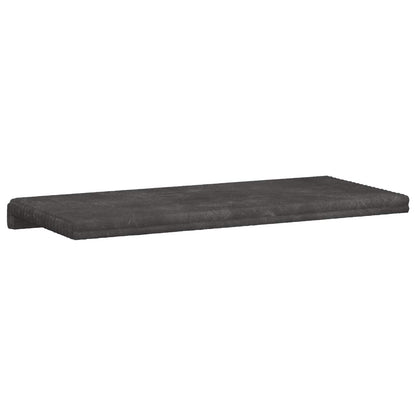 Bankkussen Pluche Corduroy Donkergrijs Diepte 35 cm