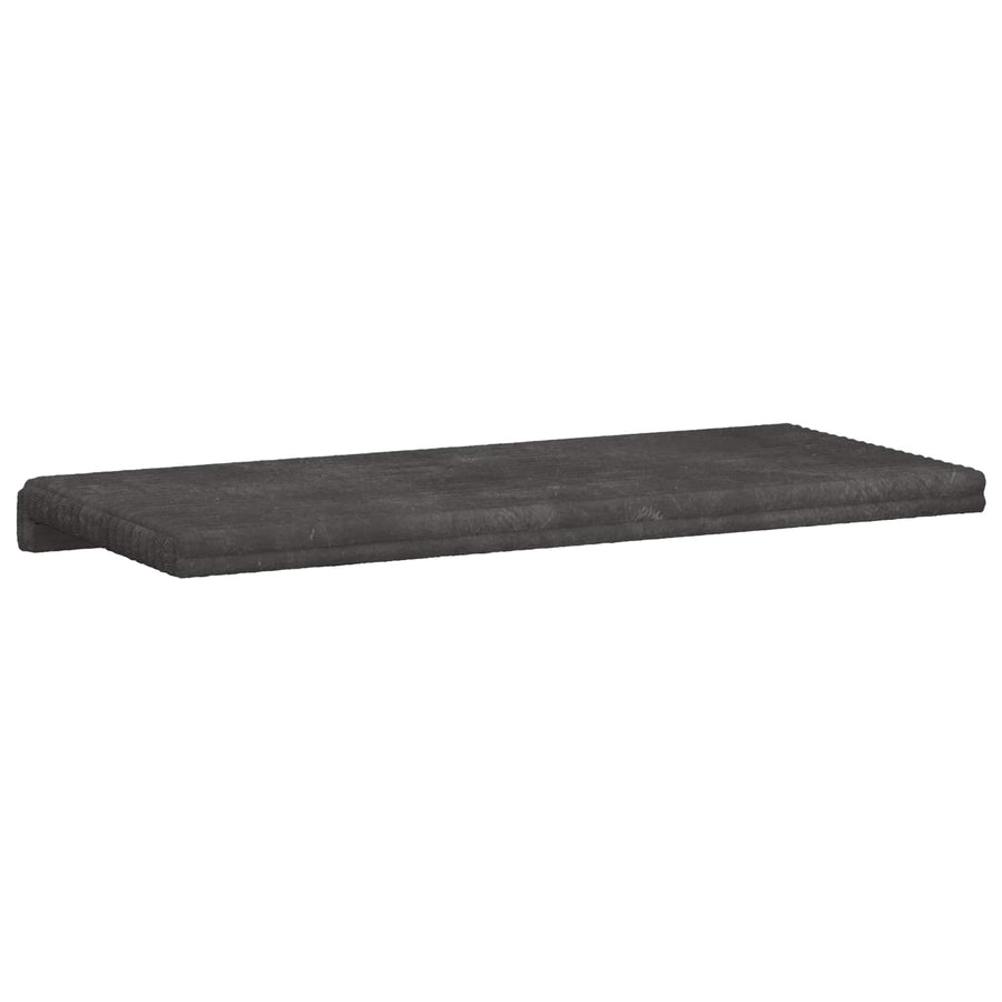 Bankkussen Pluche Corduroy Donkergrijs Diepte 35 cm