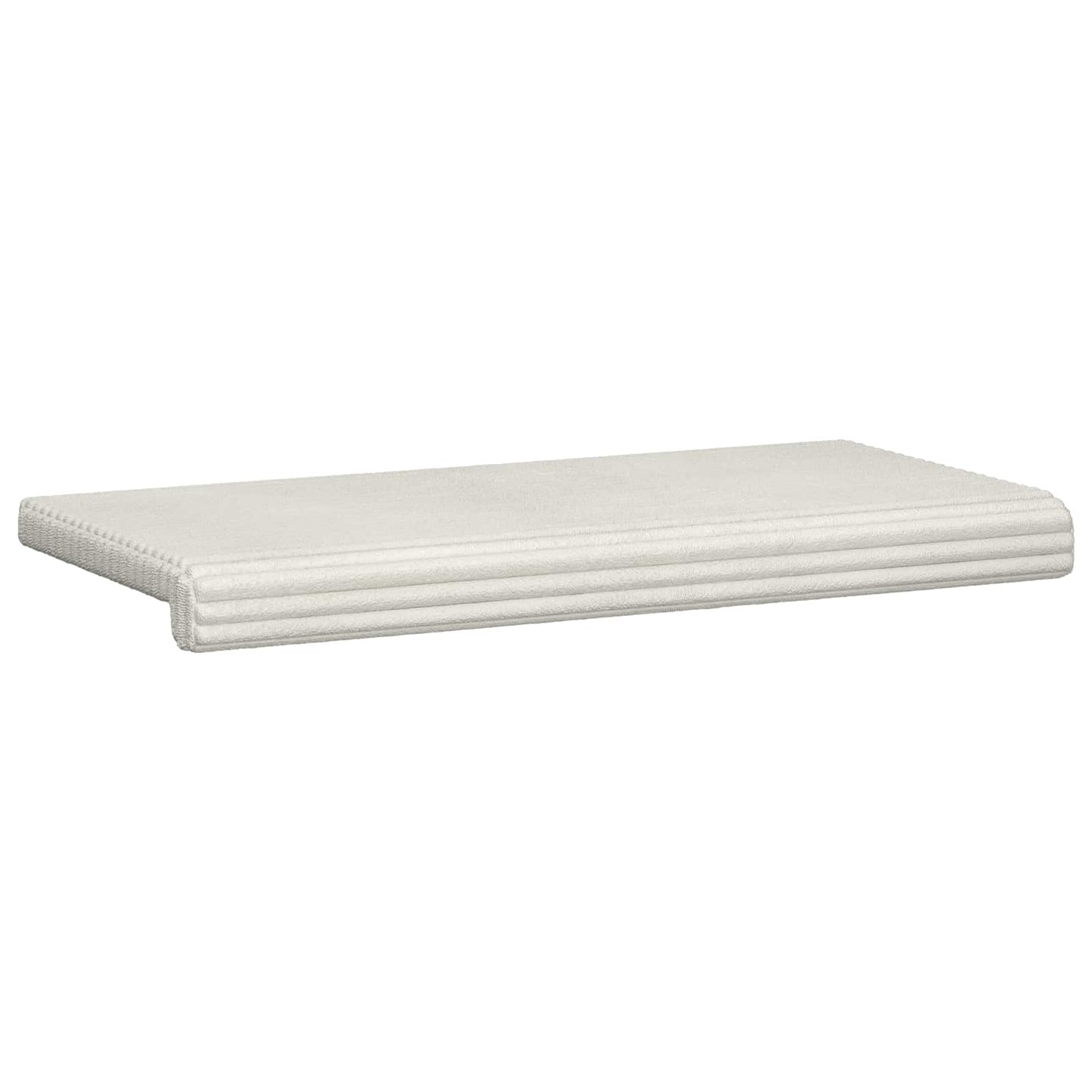 Bankkussen Pluche Corduroy Crèmekleurig Diepte 35 cm