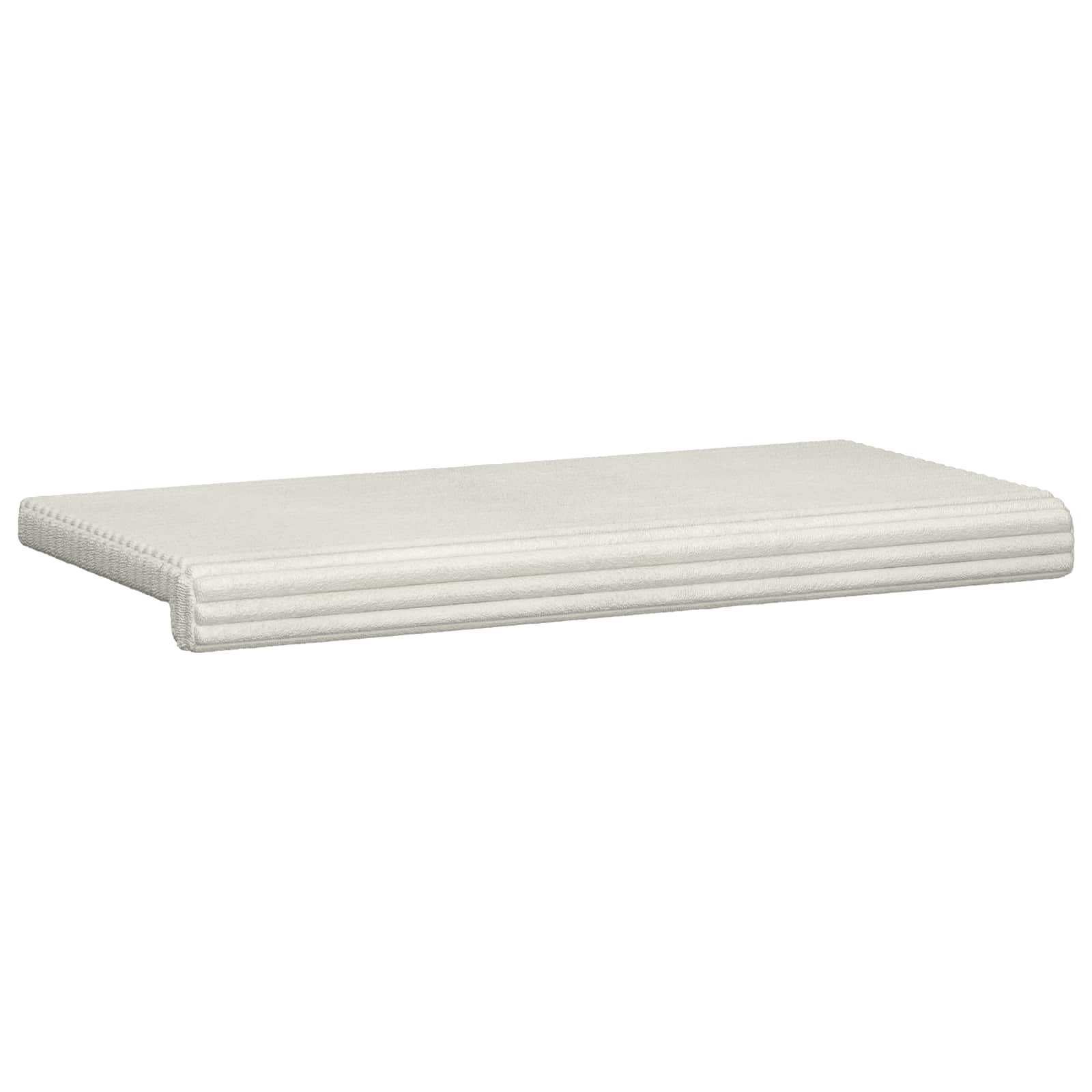 Bankkussen Pluche Corduroy Crèmekleurig Diepte 35 cm