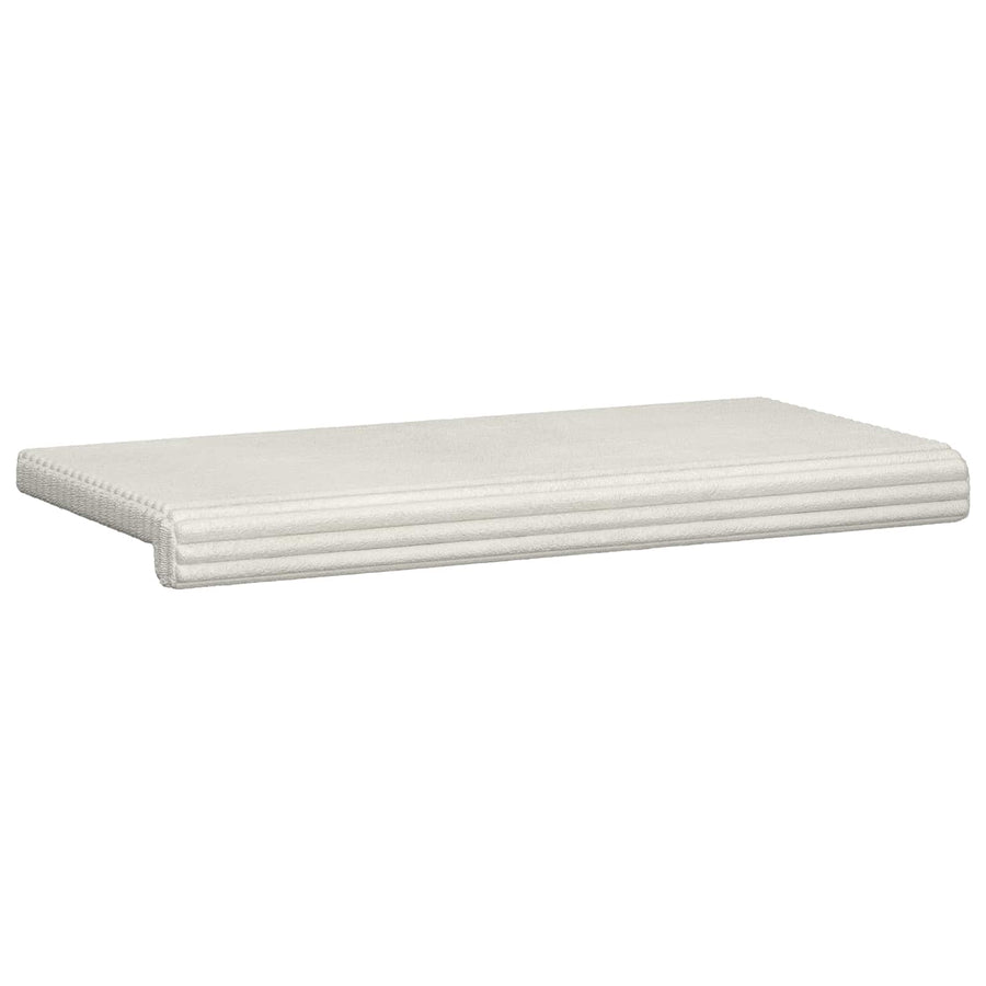 Bankkussen Pluche Corduroy Crèmekleurig Diepte 35 cm