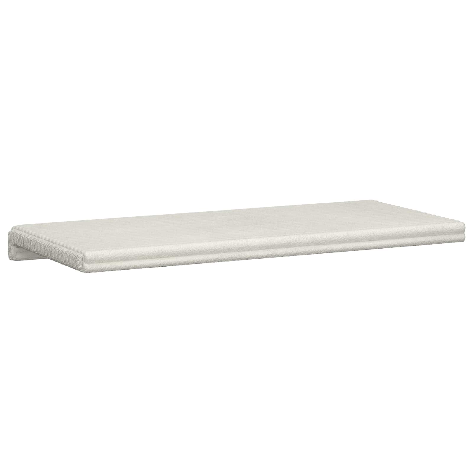 Bankkussen Pluche Corduroy Crèmekleurig Diepte 35 cm