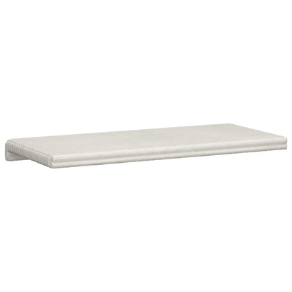 Bankkussen Pluche Corduroy Crèmekleurig Diepte 35 cm