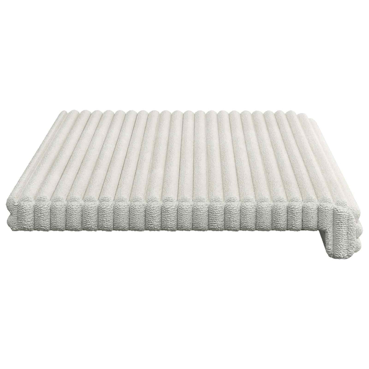 Bankkussen Pluche Corduroy Crèmekleurig Diepte 35 cm