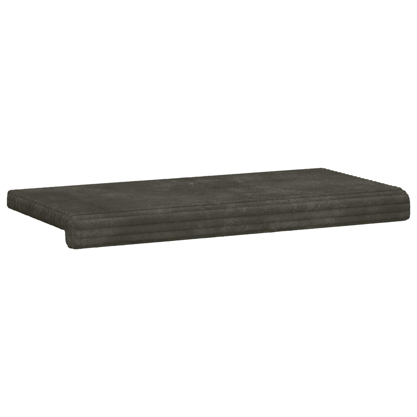 Bankkussen Pluche Corduroy Antraciet Diepte 35 cm