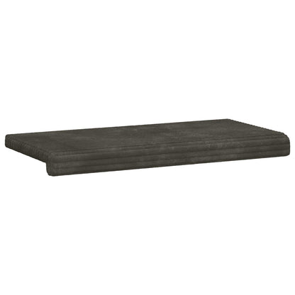 Bankkussen Pluche Corduroy Antraciet Diepte 35 cm