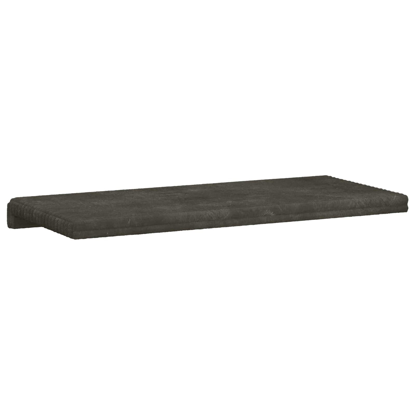 Bankkussen Pluche Corduroy Antraciet Diepte 35 cm