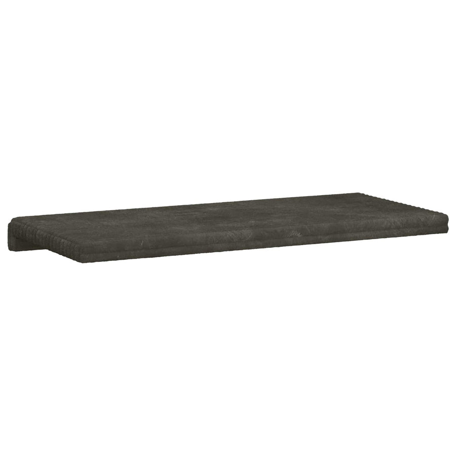 Bankkussen Pluche Corduroy Antraciet Diepte 35 cm