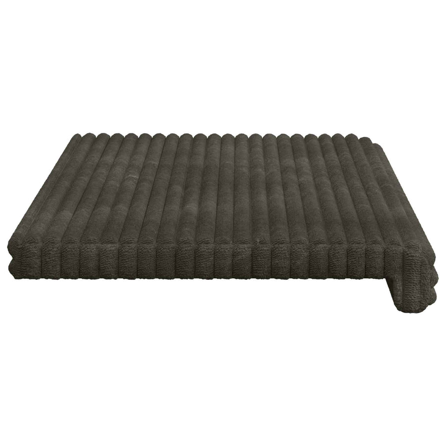 Bankkussen Pluche Corduroy Antraciet Diepte 35 cm